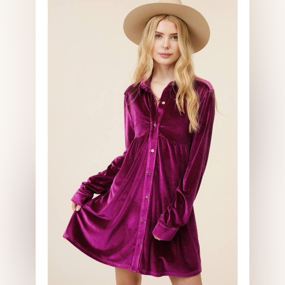 LA Mel velvet Dress NWT